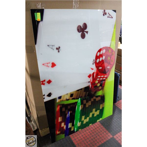 SHOWHOME FLOOR MODEL LARGE GLASS POKER HAND