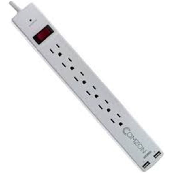 BRAND NEW COMZON SURGE STRIP WITH USB CHARGER 10FT
