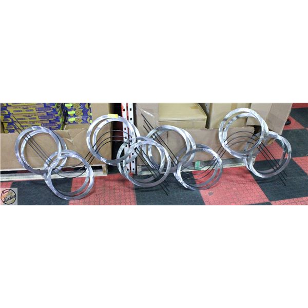 SHOWROOM FLOOR MODEL GREY METAL CIRCLES