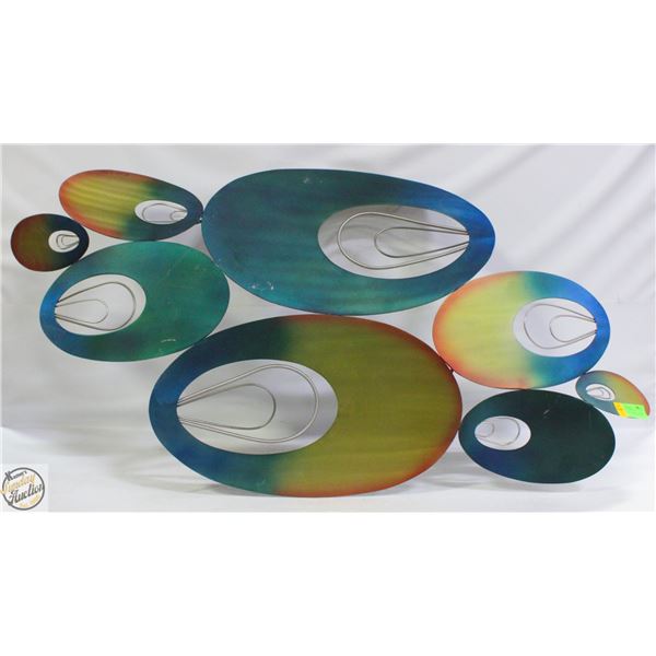 SHOW HOME FLOOR MODEL -COLOURFUL METAL WALL DECOR