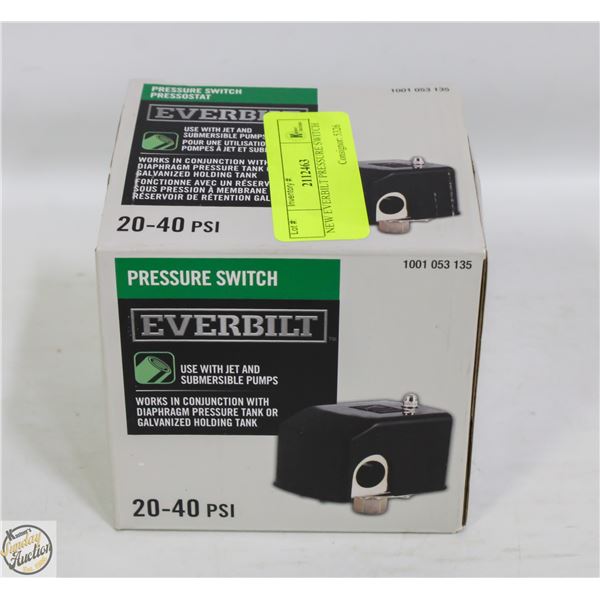 NEW EVERBILT PRESSURE SWITCH
