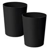 Image 1 : NEW 2PK BLACK ROUND TRASH CANS