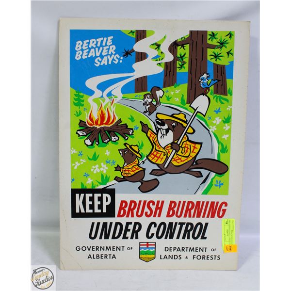 VTG ALBERTA GOVERNMENT FIRE PREVENTION POSTER