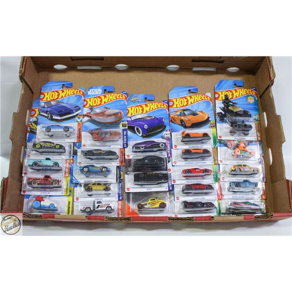 FLAT OF 24 ASSORTED HOT WHEELS
