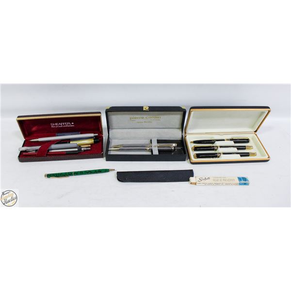 LOT MOUNTIAN VIEW COUNTRY PENS + SETS IN CASES