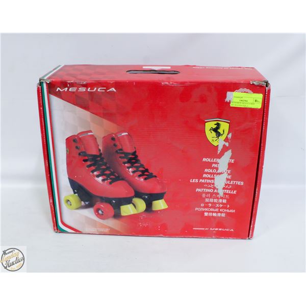 NEW WITH BOX MESUCA RED ROLLER SKATES SIZE 4