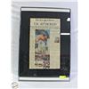 Image 1 : FRAMED NEW YORK TIMES NEWSPAPER CUTTING OF 9/11