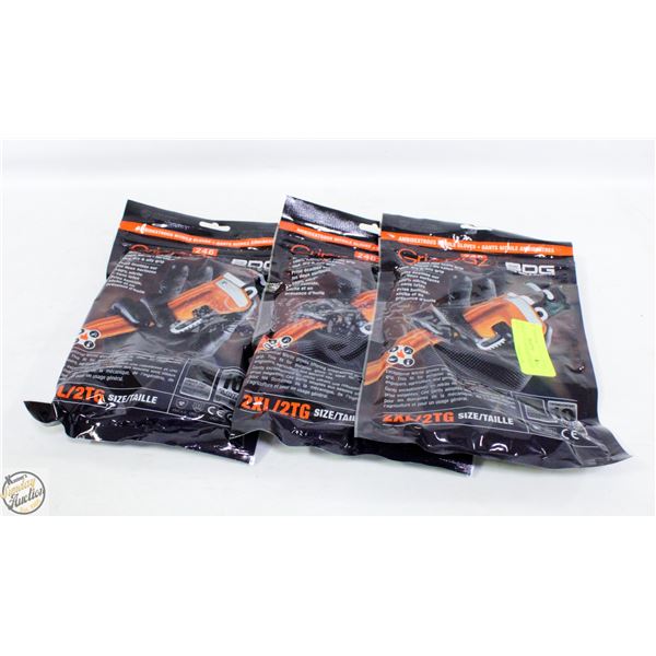 3PACKS OF 10 GLOVES BDG GRIPPAZ NITRILE