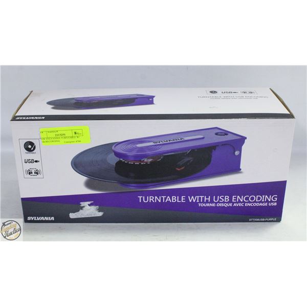 NEW SYLVANNIA TURNTABLE W/ USB RECORDING