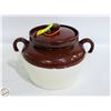 Image 1 : VINTAGE BEAN POT WITH LID