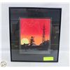 Image 1 : FRAMED INDIGENOUS PICTURE 14”X13”