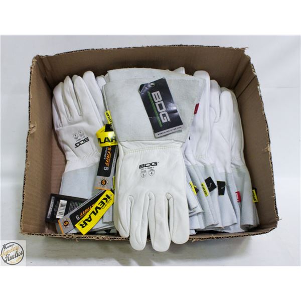 FLAT OF NEW BDG SZ L GOATSKIN LEATHER GLOVES