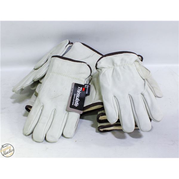 FLAT OF NEW BDG SZ L GOATSKIN LEATHER GLOVES