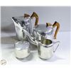 SET OF ALUMINUM COFFEE TEA CREAM SUGAR SERVINGWARE