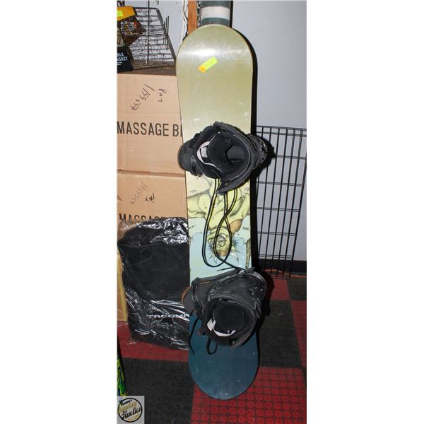 SNOWBOARD, ANTHEM BINDINGS, AIRWALK BOOTS