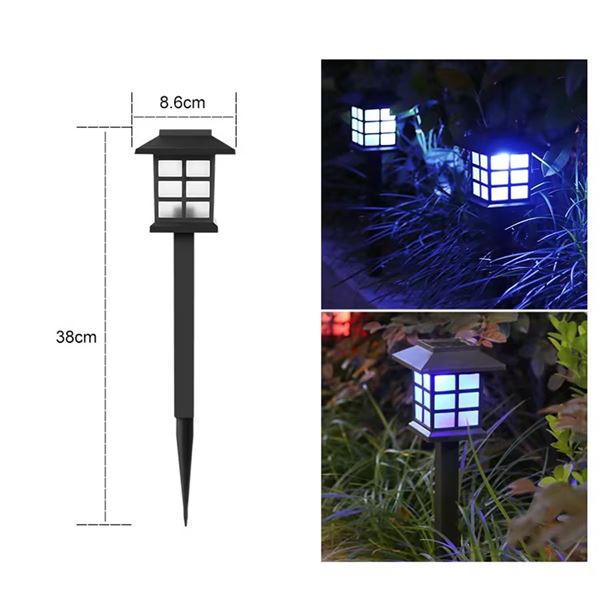 2 PCS/PK COLORED SOLAR LANDSCAPE OUTDOOR LIGHT