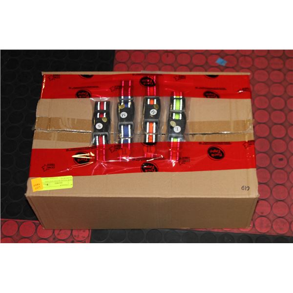 40 NEW NYLON REFLECTIVE DOG COLLARS BLUE