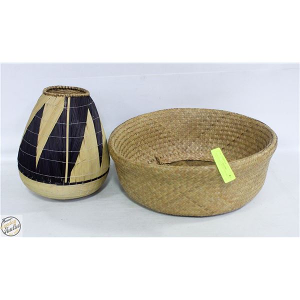 INDIGENOUS WEAVED BASKETS COAST SALISH