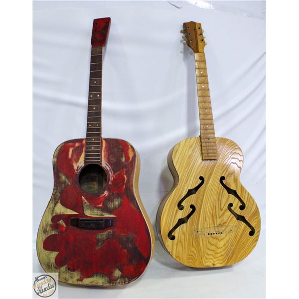 2 VINTAGE GUITARS TOGETHER NEED TLC-ESTATE