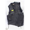 3XL MENS LEATHER BIKER VEST-ESTATE