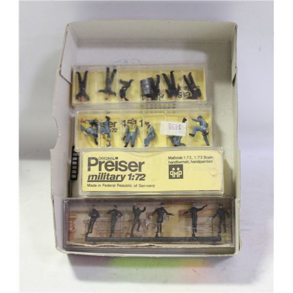 LOT VINTAGE PREISER MILITARY FIGURES HANDPAINTED