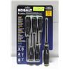 Image 1 : NEW KOBALT 6PC DIAMOND COATED TIP SCREWDRIVER SET