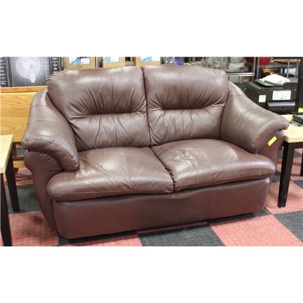 GENUINE LEATHER LOVESEAT