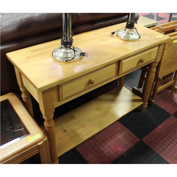 2 TIER CONSOLE TABLE WITH 2 DRAWERS H-31"
