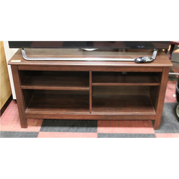 BROWN ENTERTAINMENT TV STAND H-24.5" W-14" L-47.5"