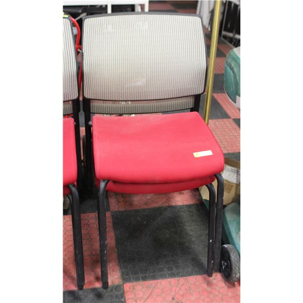 SHOWROOM FLOOR MODEL PAIR OF RED SEAT