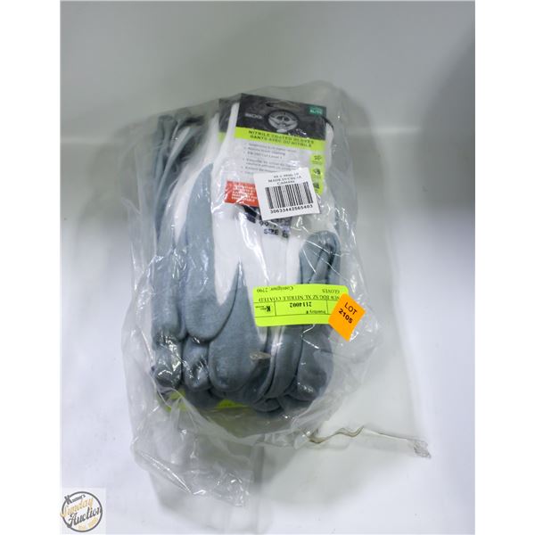 NEW BDG SZ XL NITRILE COATED GLOVES