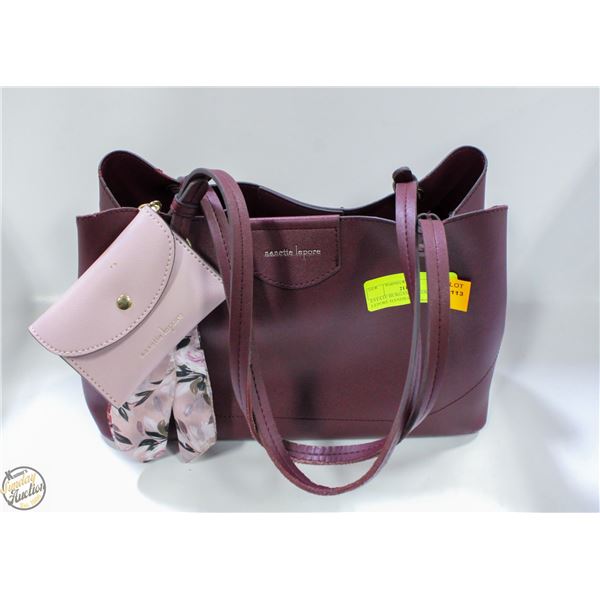 ESTATE BURGANDY NANETTE LEPORE HANDBAG