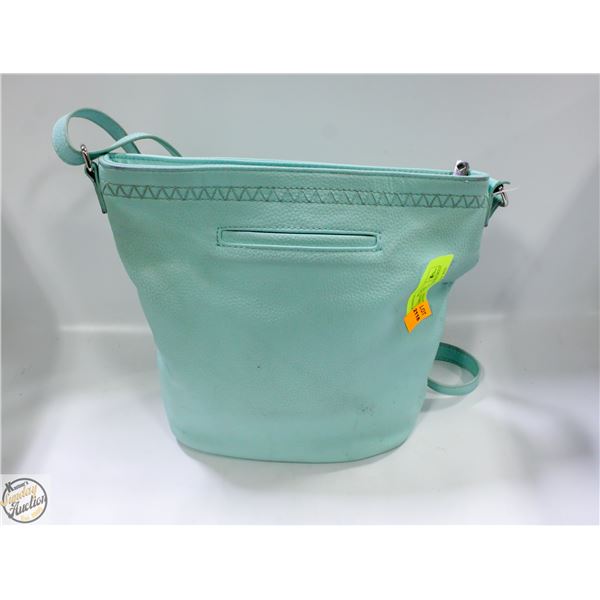 ESTATE TEAL COLOUR CROSS BODY PURSE WITH