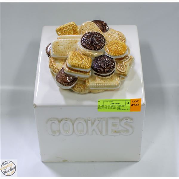 ESTATE "COOKIES" ABBOTT IMPORTED COOKIE JAR