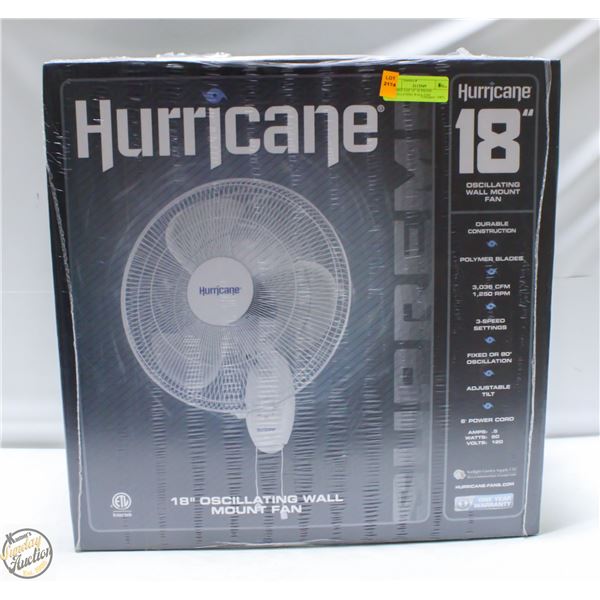 HURRICANE 18” SUPREME OSCILLATING WALL FAN