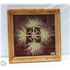 Image 1 : FRAMED SHADOW BOX WHEAT CRAFTS BY ARLIE HEIER SR.