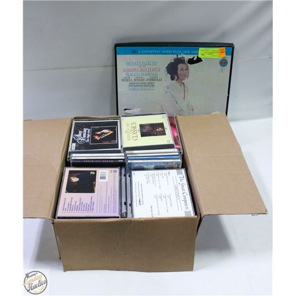 ASSORTED VINTAGE MUSIC CDS/CASSETTES