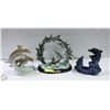Image 1 : LOT OF 3 CERAMIC DOLPHINS