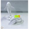 Image 1 : 2 WHITE PORCELAIN DOLPHIN FIGURES-1 ROYAL DOULTON