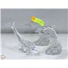 LOT OF 3 CRYSTAL DOLPHINS