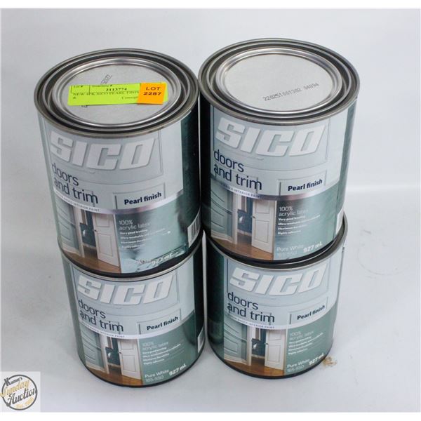 NEW 4PK SICO PEARL FINISH DOORS &