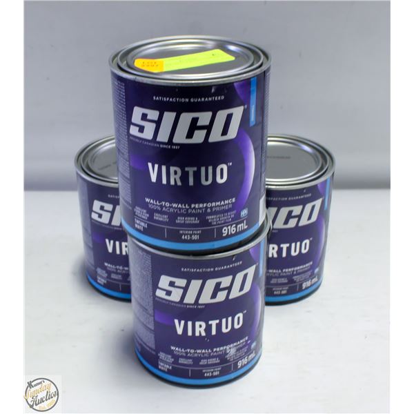 NEW 4PK SICO VIRTUO TINTABLE WHITE