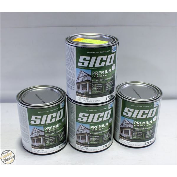NEW 4PK SICO PREMIUM SEMI-GLOSS