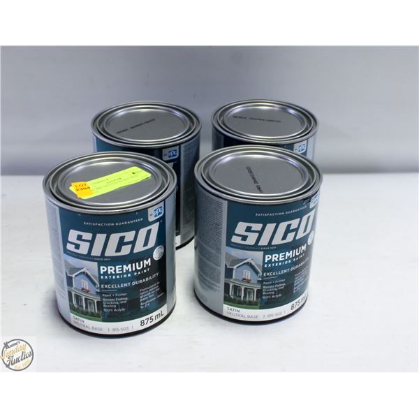 NEW 4PK SICO SATIN NEUTRAL BASE