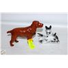 Image 1 : BESWICK ENGLAND HORSESHOE PRIMULA CANINE + PAIR OF