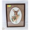 Image 1 : PROFESSIONALLY FRAMED DEER + FAWN IN GRASS