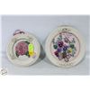 2 HAND CRAFTED FRAMES WITH CROSS STITCH/