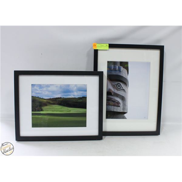 PAIR OF MATCHING STYLE FRAMED WALL HANGINGS