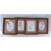 Image 1 : 4 MATCHING FRAMED WHITE CAT HANDMADE CROSS