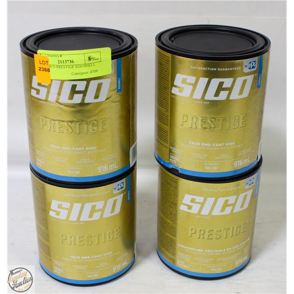 4 NEW SICO PRESTIGE EGGSHELL